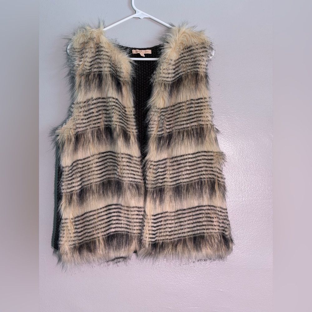 Gibson Latimer Women's Faux Fur Vest, Sz S